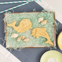 cute dolphin and whale cookies