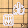 Set of 2 cookie cutters: Lungs & Chest X-ray