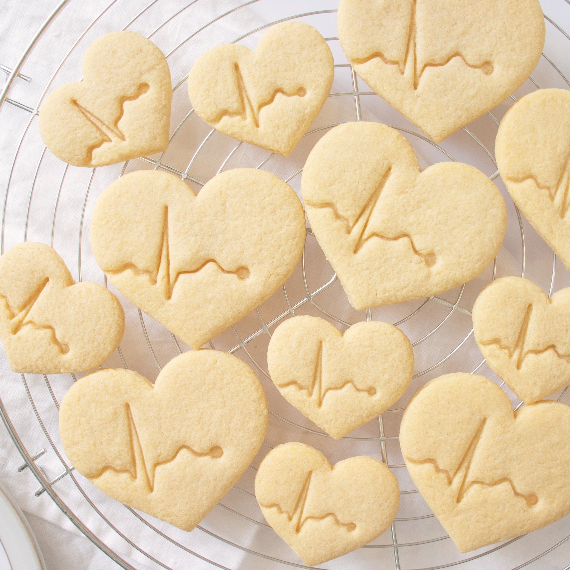 Small and Large ECG cookies