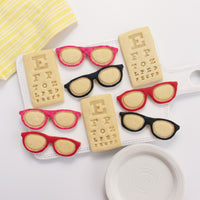 snellen chart and eyeglasses cookies