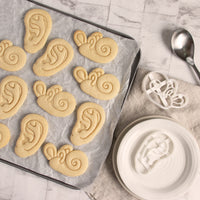 outer human ear and inner cochlea ear anatomy cookies