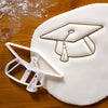 graduate cap cookie cutter pressed on fondant