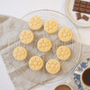 set of 3 food molecule cookies, featuring chocolate, caffeine and tea chemistry