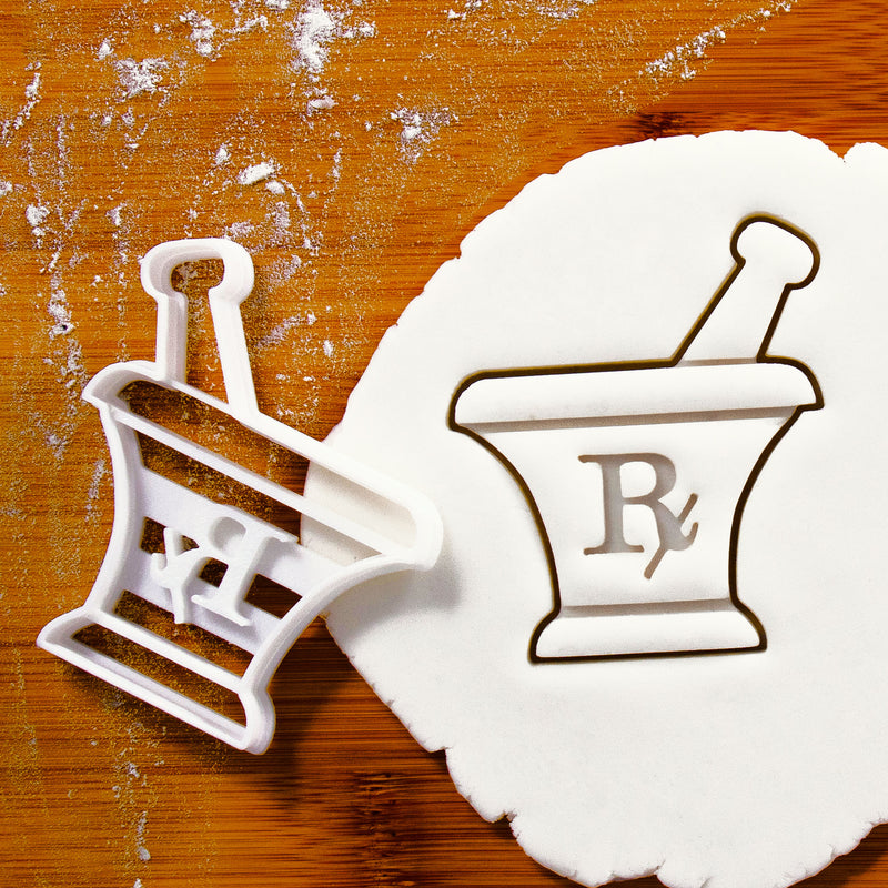 Pharmacy Themed Cookie Cutters (Pill Bottle, Pestle & Mortar, Symbol) –  Bakerlogy