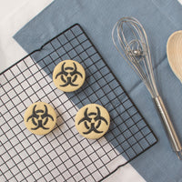 science biohazard symbol cookies