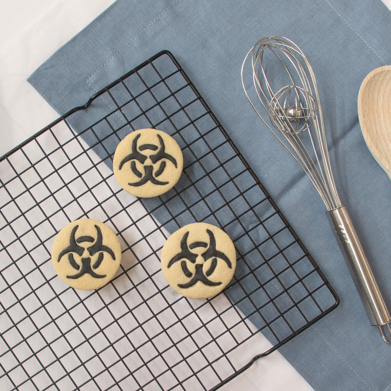 biohazard science symbol cookies