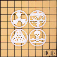 set of 4 science symbol cookie cutters