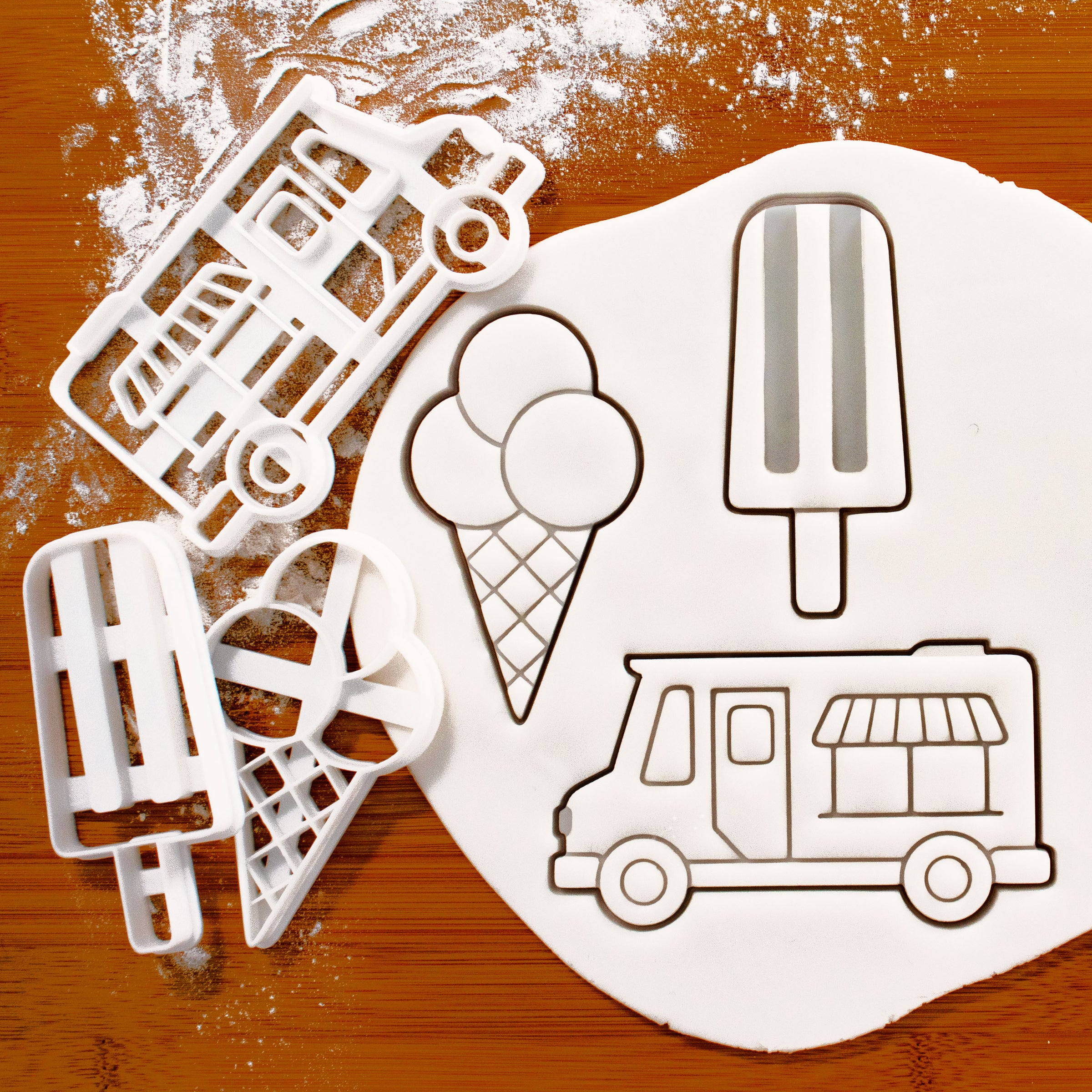 Ice Cream Cone, Ice Lolly and Ice Cream Truck Cookie Cutters