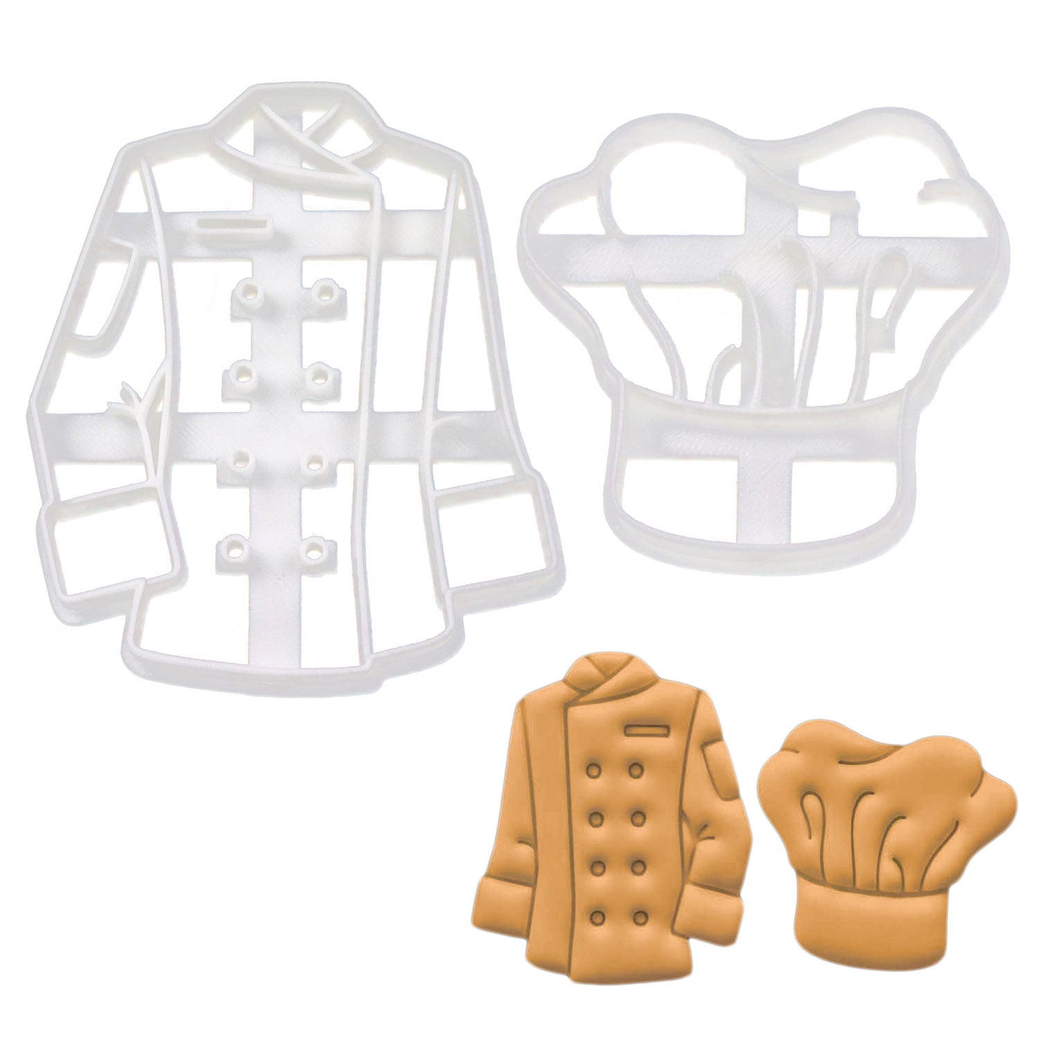Chef's Jacket and Hat Cookie Cutters