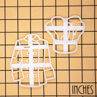 set of 2 chef hat and chef jacket cookie cutters