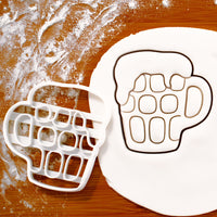 dimpled mug cookie cutter pressed on fondant