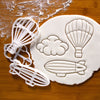 Set of 3 Cookie cutters - Hot Air Balloon, Cloud, and Blimp