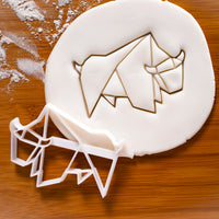 origami bull cookie cutter