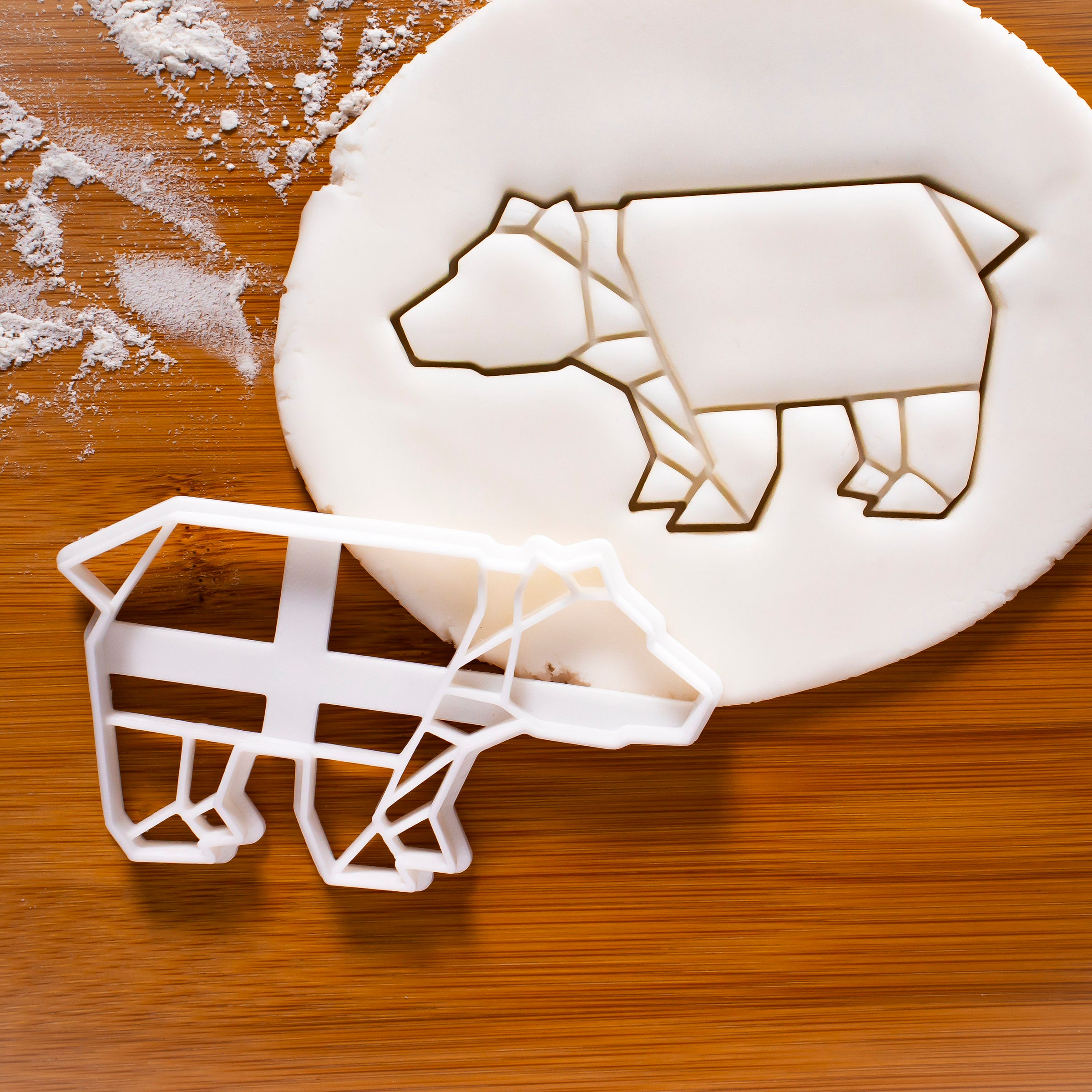 origami bear cookie cutter