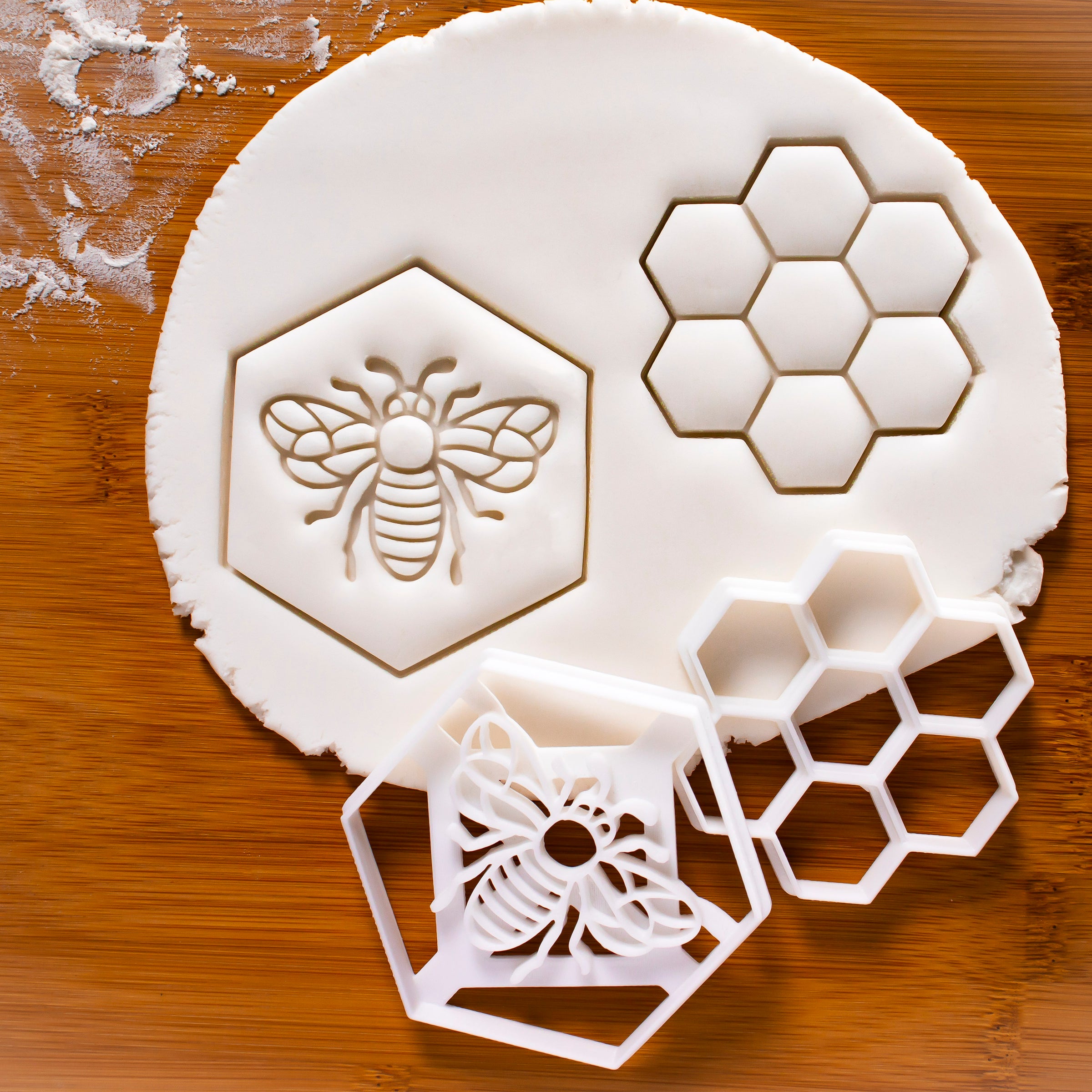 Honey Bee and Honeycomb Cookie Cutters