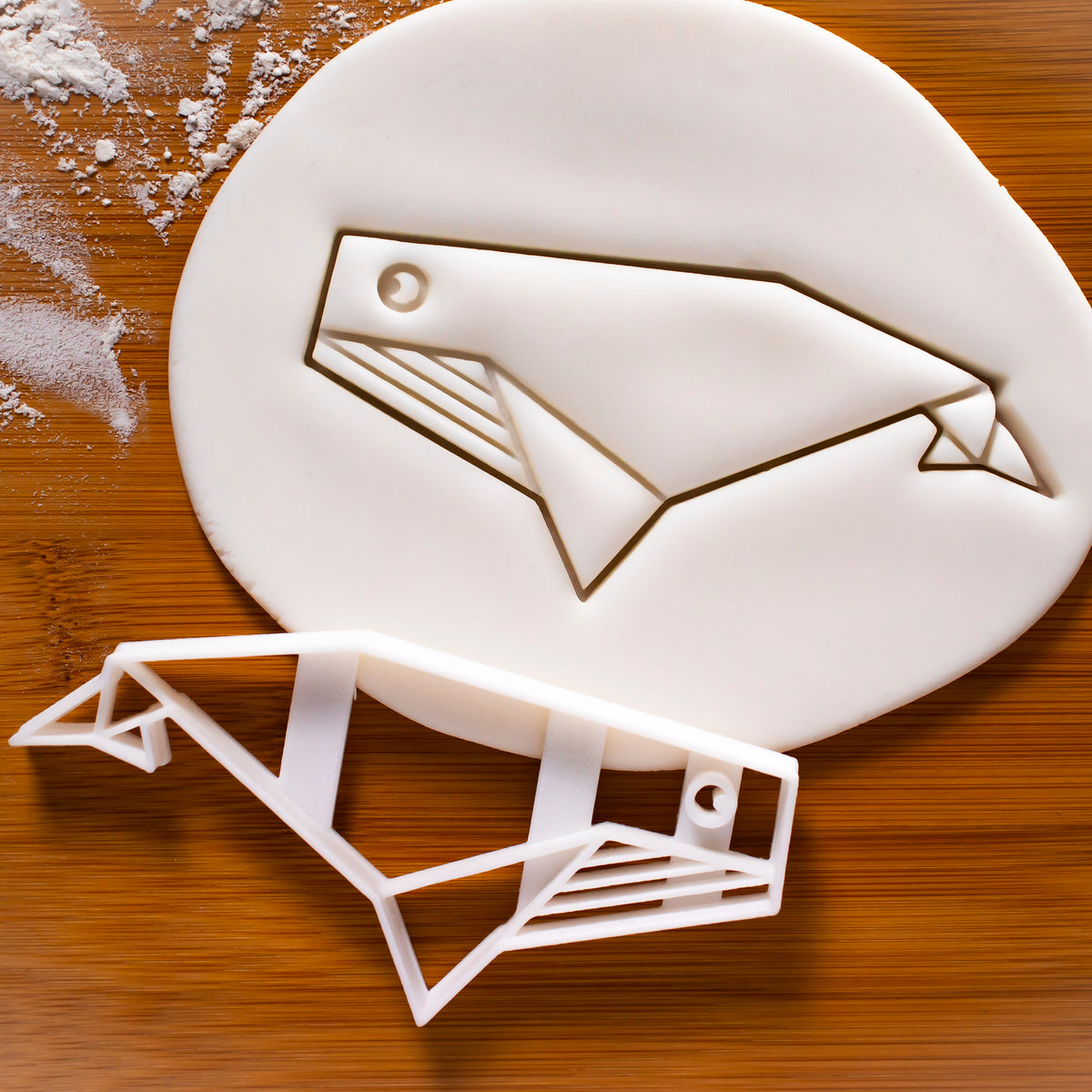 origami whale cookie cutter