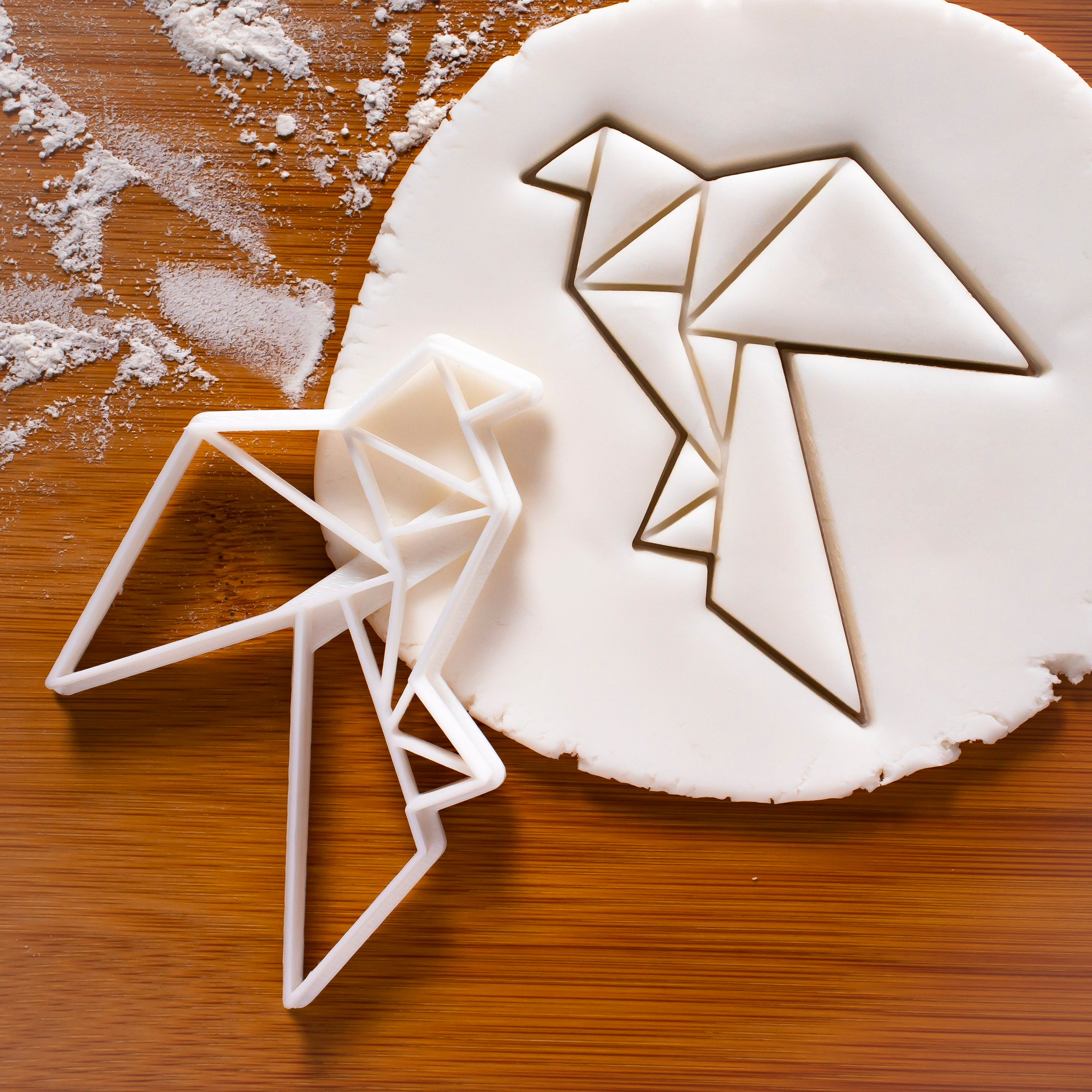 origami dove cookie cutter