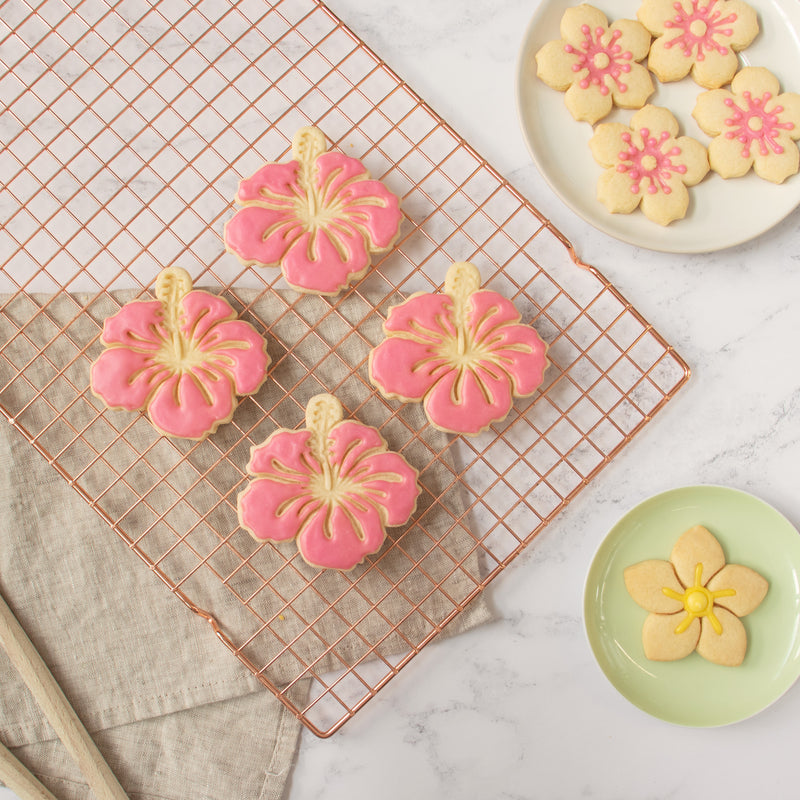 hibiscus flower cookies