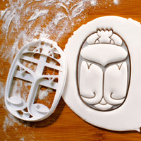 Egyptian Scarab Beetle cookie cutter pressed on fondant