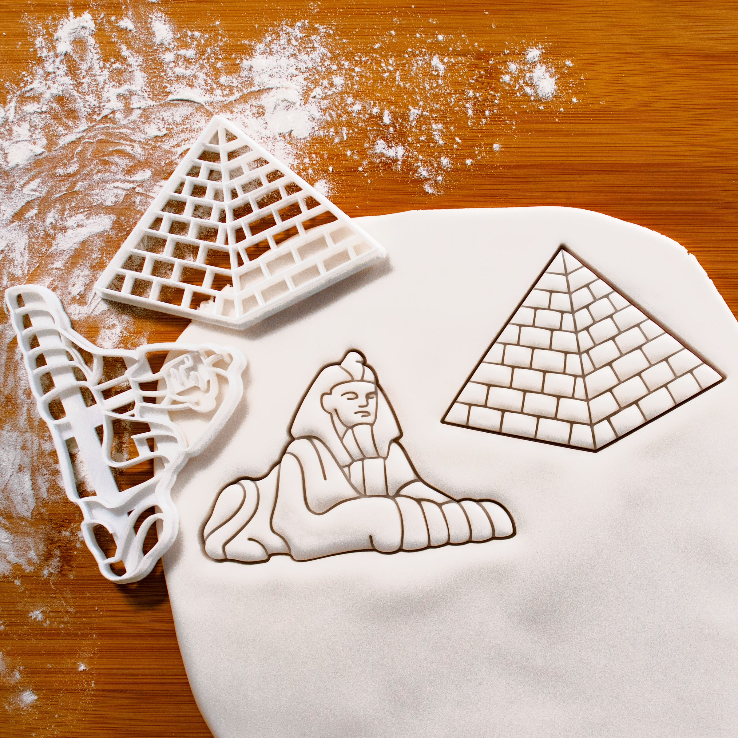 Set of 2 Cookie Cutters: Great Pyramid & Sphinx
