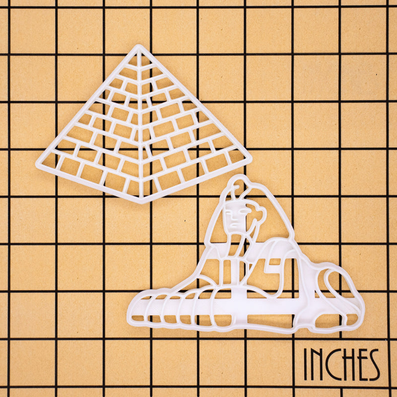 Set of 2 Cookie Cutters: Great Pyramid & Sphinx
