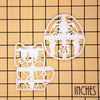 Set of 2 Cookie Cutters: Lucky Cat & Daruma Doll