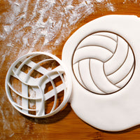 volleyball cookie cutter pressed on fondant