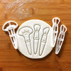 Set of 3 Cookie Cutters: Foundation Brush, Fan Brush, Contour Brush
