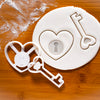 heart lock and key cookie cutters