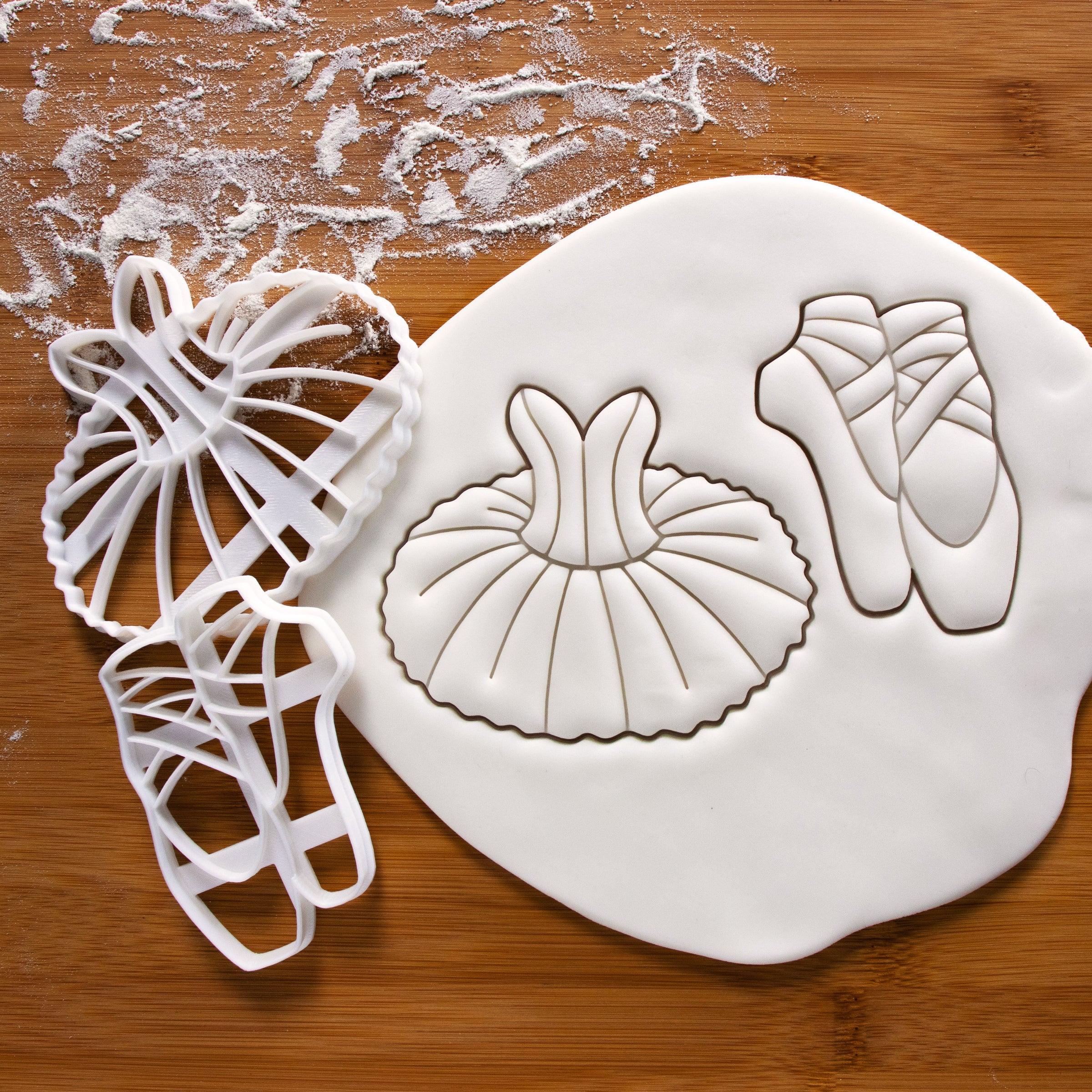 ballet shoe and tutu dress cookie cutters