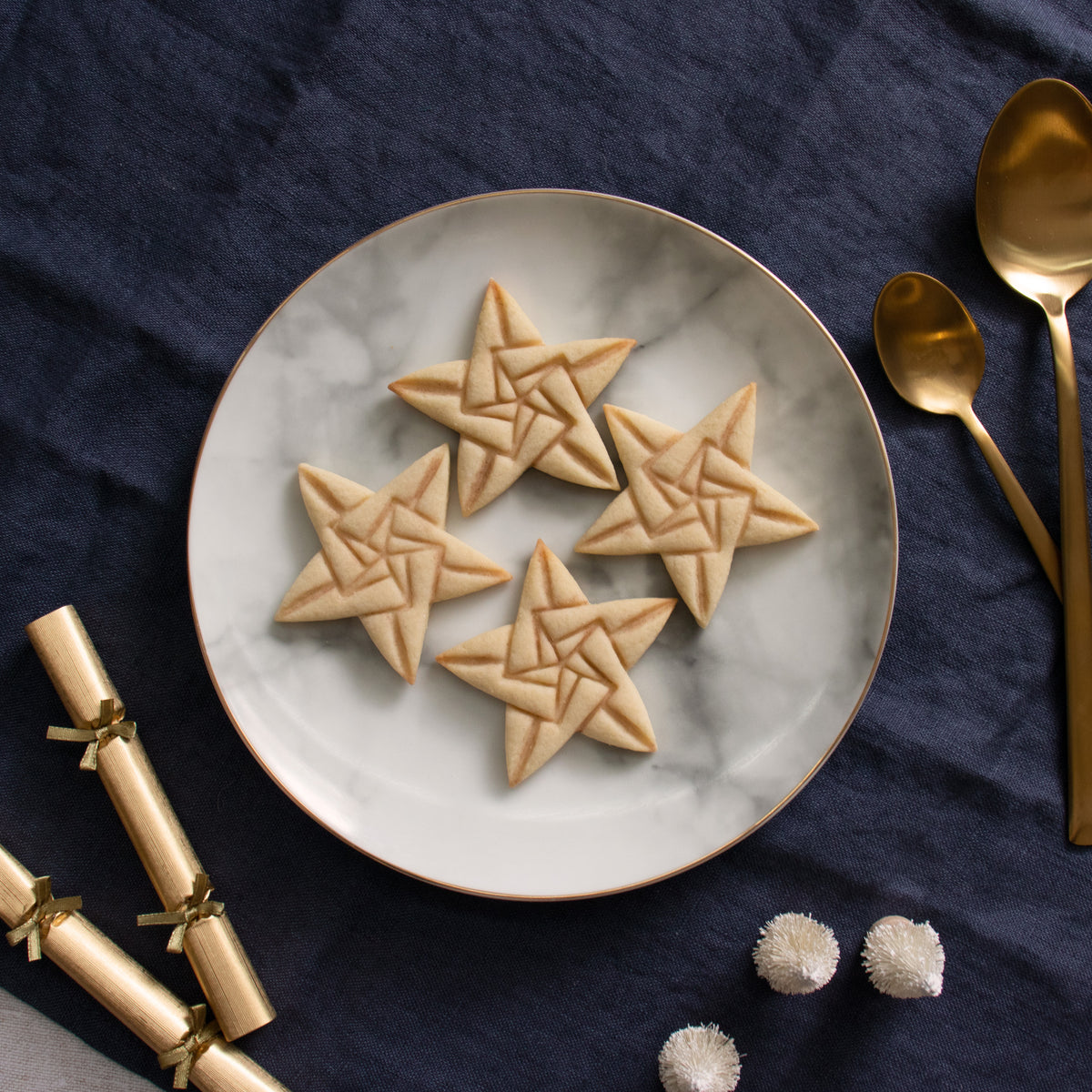 5 sided origami star style 1 christmas cookies