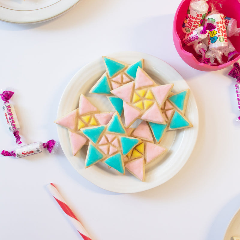 5 sided origami star style 3 christmas cookies