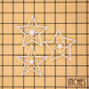 Set of 3 5-Sided Origami Star Cookie Cutters