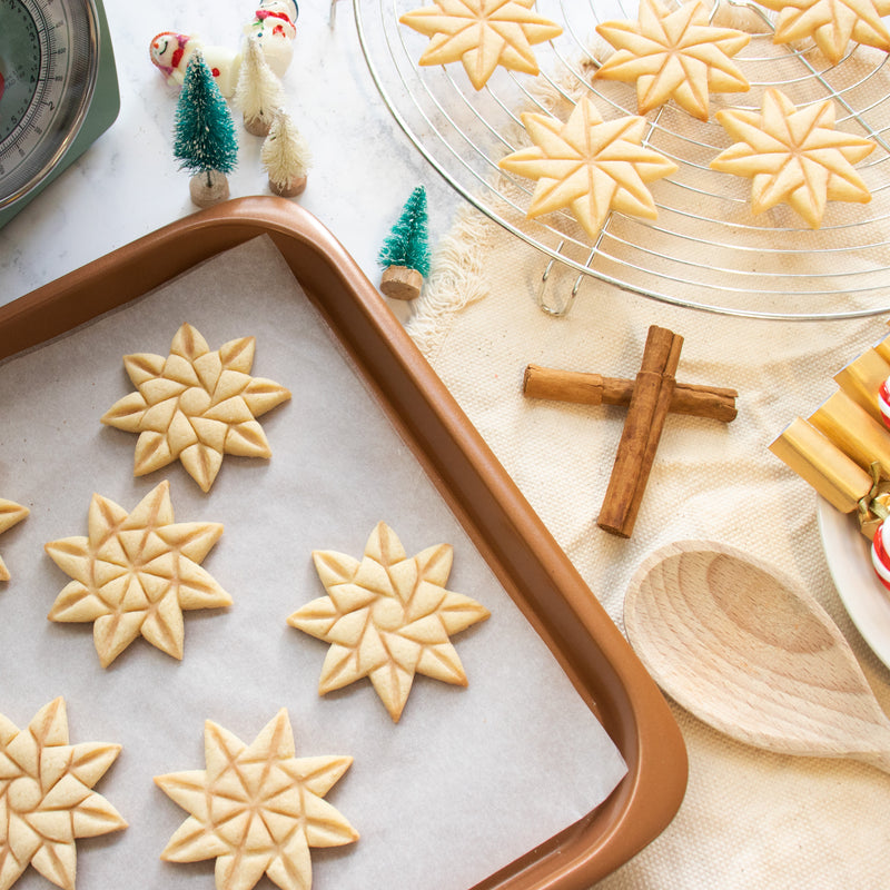 8 sided origami star christmas cookies