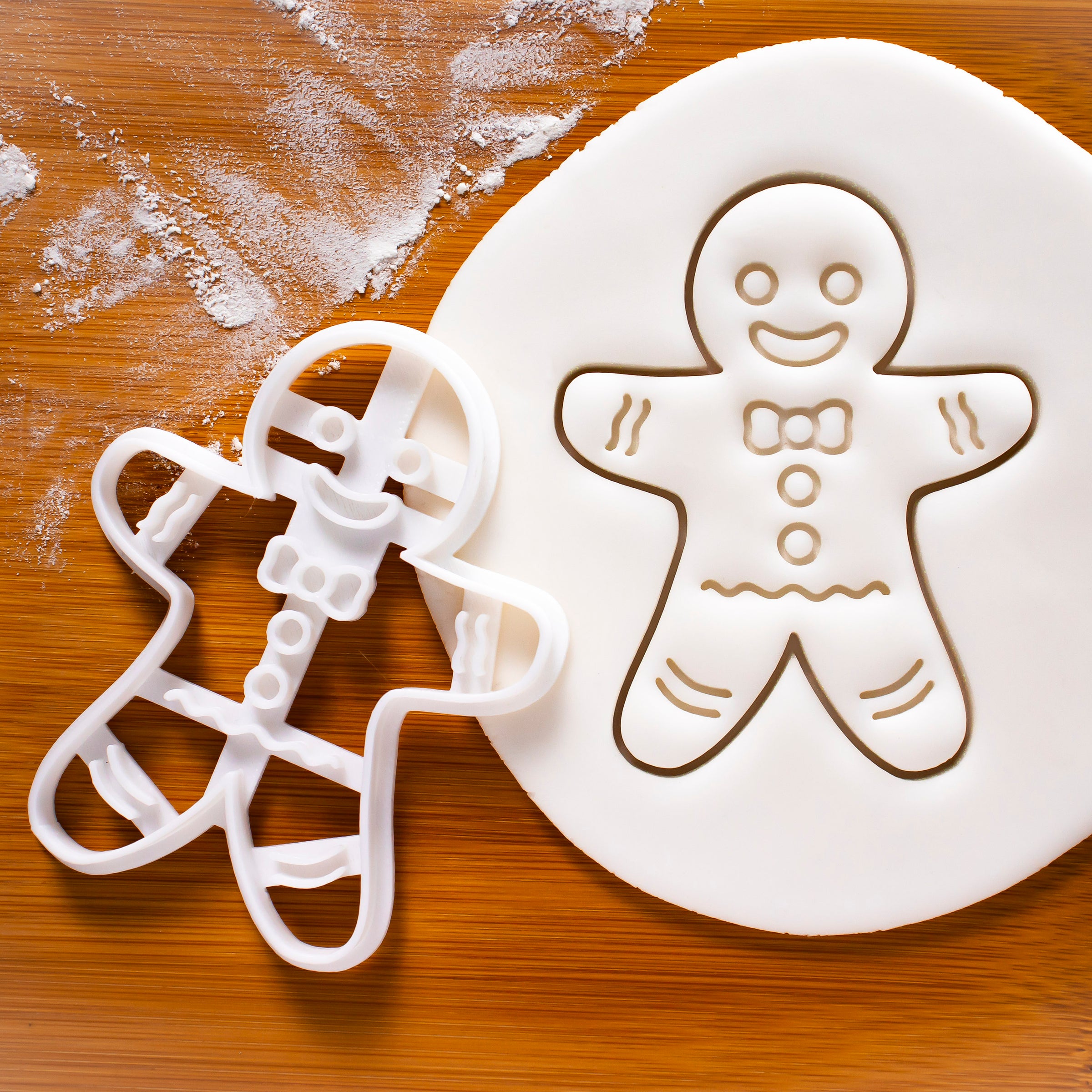 happy gingerbread man cookie cutter