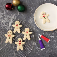 happy gingerbread man christmas cookies