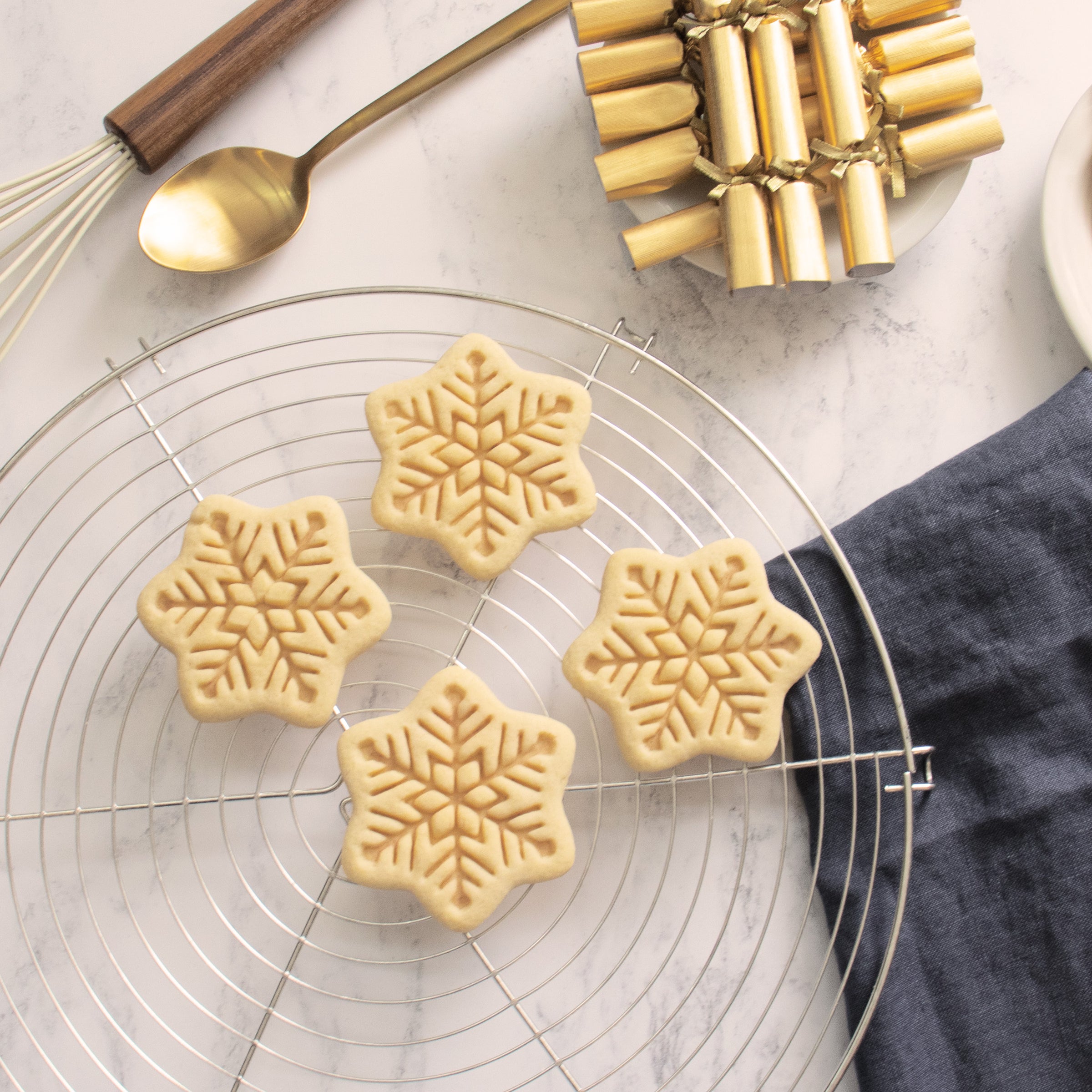 Mini Snowflakes Cupcake and Cookie Stencil Set