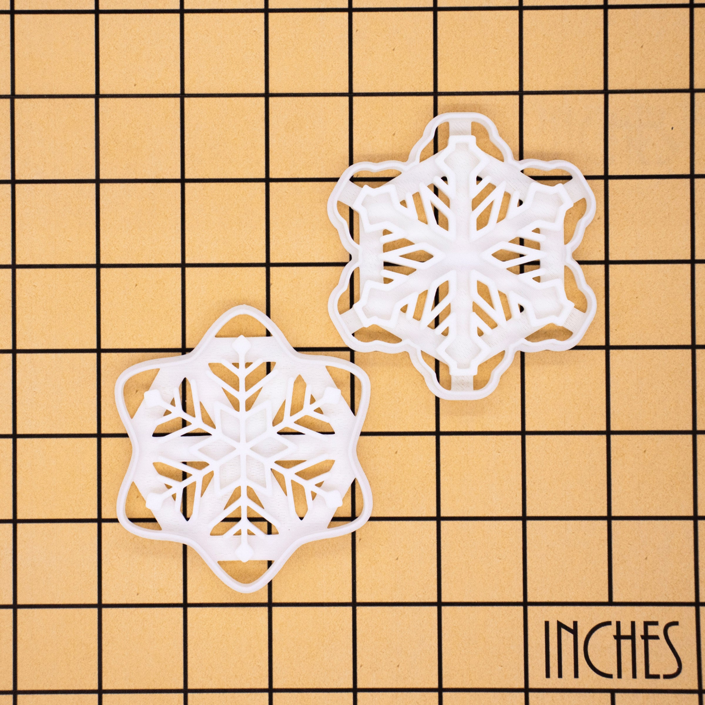 set of 2 snowflake cookie cutters