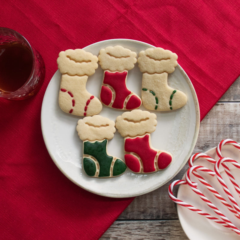 christmas santa stocking cookies