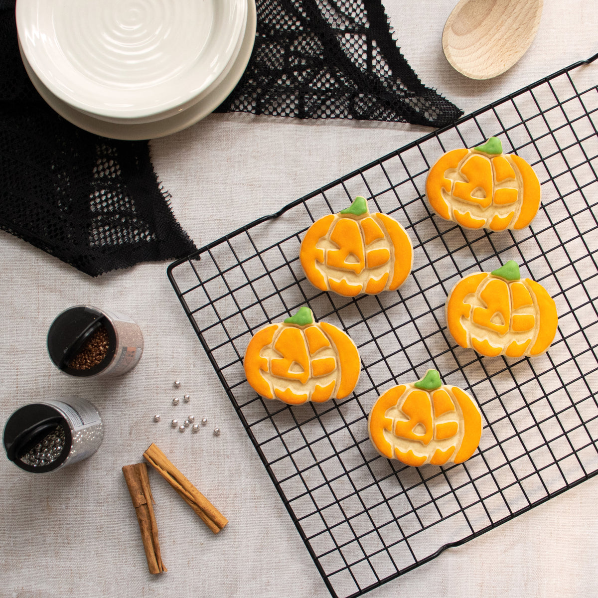 halloween jack o lantern pumpkin cookies