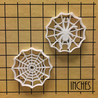 set of 2 spider cobweb cookie cutters