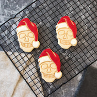 santa skull christmas cookies