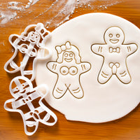 Mature Gingerbread Man & Woman Cookie Cutters