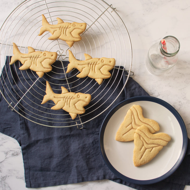 megalodon shark and tooth cookies