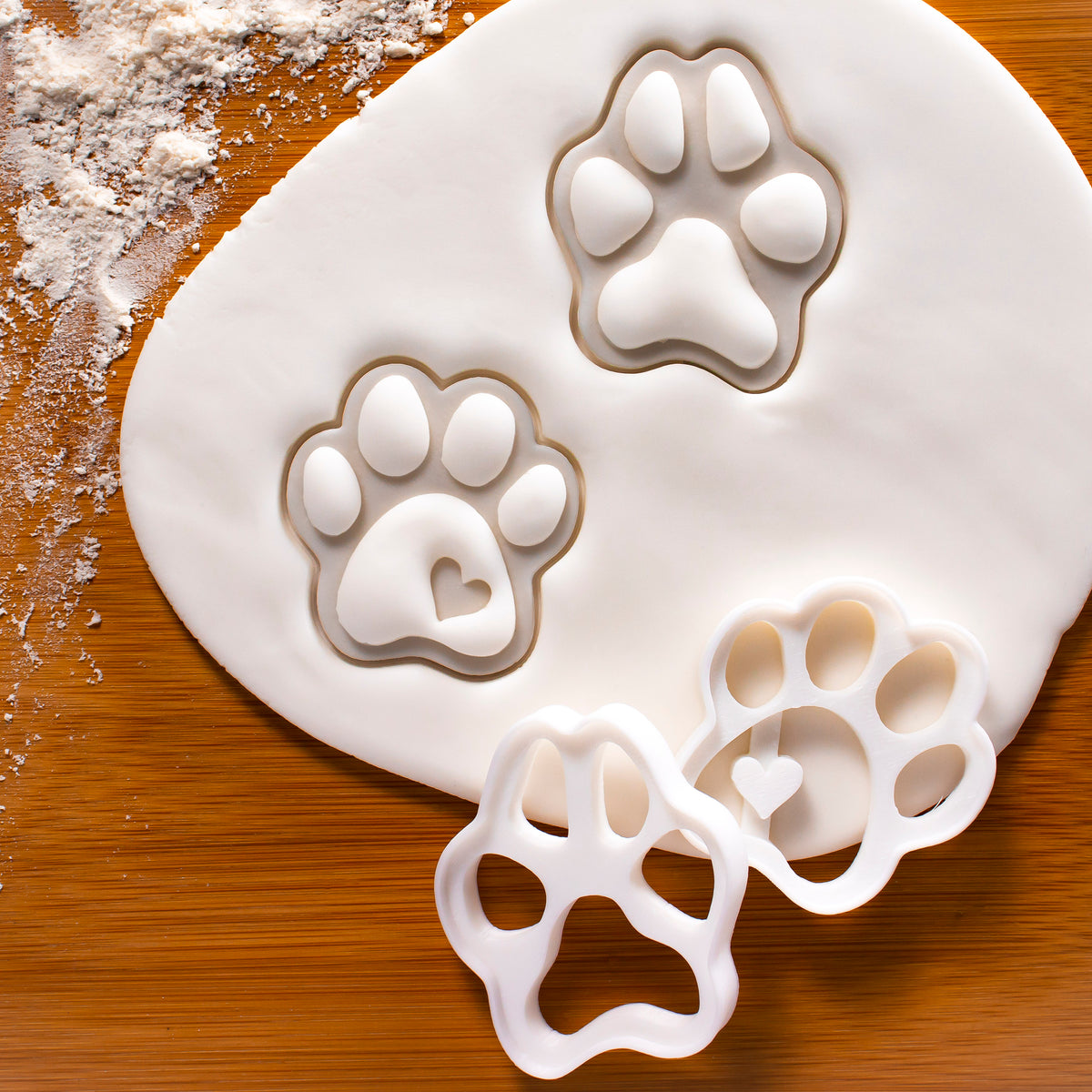Small Cute and Realistic Dog Paw Cookie Cutters