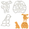 Set of 3 English Springer Spaniel Cookie Cutters: Face, Jumping & Outline