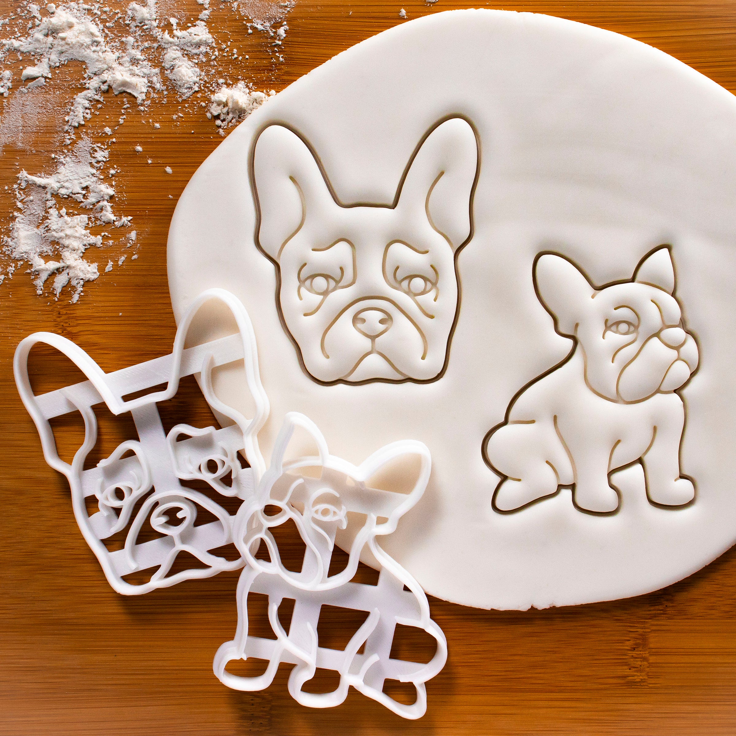 Set of 2 French Bulldog Cookie Cutters