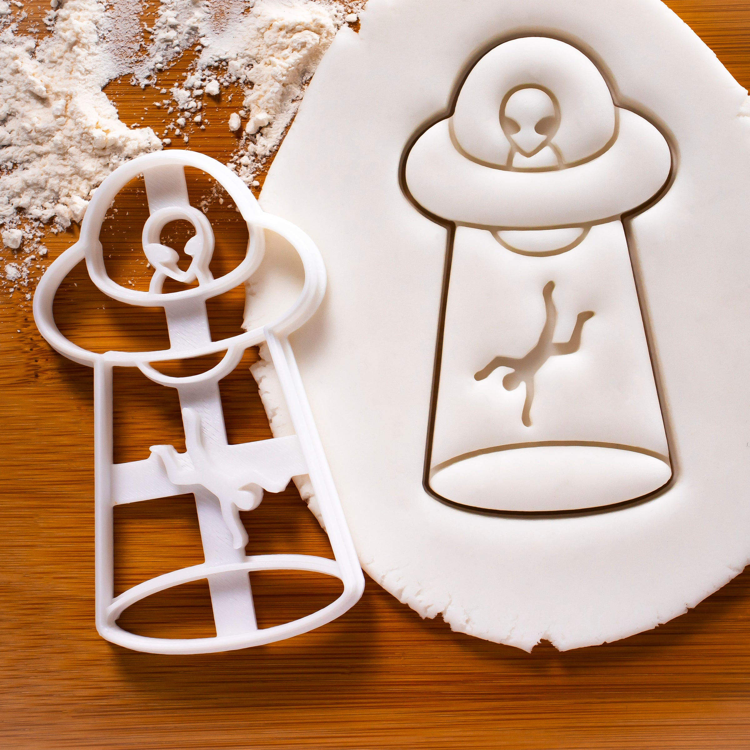 UFO Man Abduction Cookie Cutter