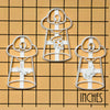 Set of 3 UFO Abduction Cookie Cutters (Man, Cow, & Pizza)