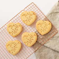 oxytocin molecule in heart shaped cookies